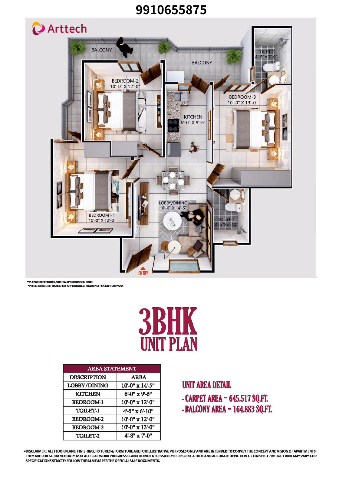 3bhk Floor